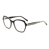 Montures optiques FDB3002 pour femmes, classiques, solides, à monture complète, transparentes, colorées, irrégulières, fines, faites à la main en acétate, pour un usage quotidien