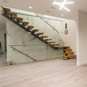 <span class=keywords><strong>Escalera</strong></span> de madera de acero interior moderna Escaleras en forma de L <span class=keywords><strong>Precio</strong></span> - Product Image 5