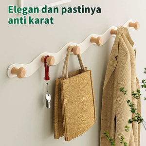 Pano.V Creative Porte-manteau mural en fer ondulé non perforé pour salon, chambre et maisons modernes - Product Image 3