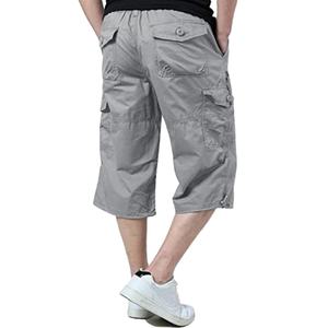 Pantalones Cortos Multibolsillos de Sarga de Algodón para Hombre, al por Mayor, OEM, Personalizados, Holgados, para Fitness, para Hombres de Talla Grande, Casuales, Lisos, Teñidos - Product Image 2