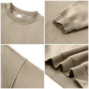 เสื้อฮู้ดดี้ผ้าเทอร์รี่คอวีทรงโอเวอร์ไซส์ ผลิตโดย TKAN433 ผ้าฝ้ายแท้ 100% พิมพ์ลายโลโก้ ปักลาย สำหรับฤดูหนาว เนื้อผ้าหนา - Product Image 4