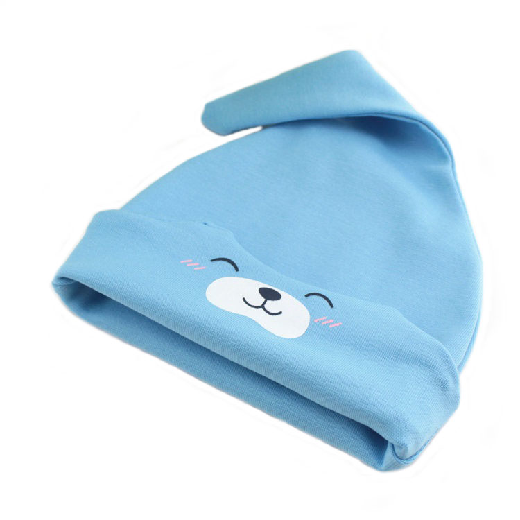 Оптовая продажа, модные милые детские шапки на заказ с принтом, шапочка из органического хлопка для новорожденных, двухслойная шапочка, шапочка с узлом для младенцев