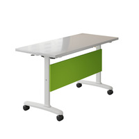 Table de conférence pliable en MDF écologique verte, table de formation mobile, mobilier de bureau moderne pour les établissements d'enseignement