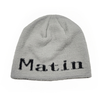 Bonnet brodé avec lettres, chaud, pour l'hiver, décontracté, en peluche, tricoté à la machine, taille personnalisable, en acrylique, unisexe, pour homme adulte