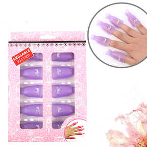 10pcs Reusable Nail Gel Polish Remover Wraps Soak Cap Clips Acrylic Manicure <b>Tool</b> Set - Product Image 1