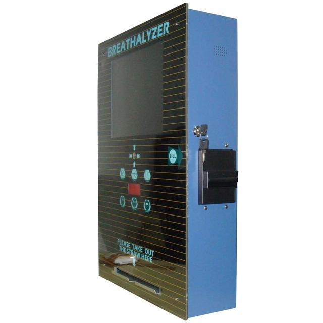 Bill Operated Vending Breathalyzer with LCD TV OEM Able to Add the Printer Touch Screen