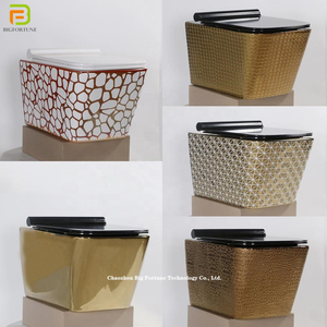 Commode murale carrée moderne toilette à citerne dissimulée toilette suspendue complète toilette suspendue en céramique toilette suspendue sans rebord avec réservoir - Product Image 3