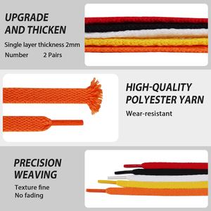 <span class=keywords><strong>Lacets</strong></span> plats Lalasis 8 mm de large en polyester, <span class=keywords><strong>lacets</strong></span> de sport, 70-180 cm, <span class=keywords><strong>lacets</strong></span> de remplacement pour baskets, chaussures de course et chaussures de sport - Product Image 4