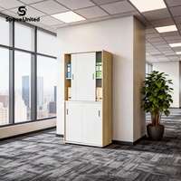 Archivador Alto de Madera Premium SpaceUnited, Almacenamiento de Oficina, Biblioteca Escolar, Muebles de Oficina de Lujo