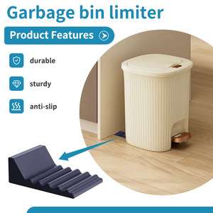 Heavy Duty Trash Can Wall Protector Silicone Trash Can Bumper for Square Round Garbage <b>Bins</b> - Product Image 4