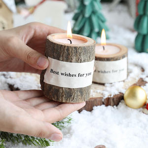 Portavelas de Madera Rústico Americano para Fiestas, Velas Aromáticas para Ambiente Romántico, Decorativas para Bares y Restaurantes - Product Image 5