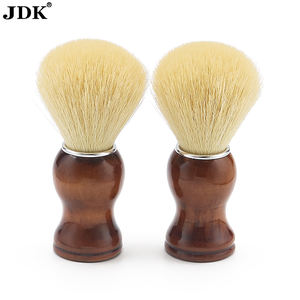 JDK Rasage humide Brosse à cheveux synthétiques <span class=keywords><strong>Rasoir</strong></span> sûr <span class=keywords><strong>avec</strong></span> manche en bois pour crème et savon Outils de salon - Product Image 6