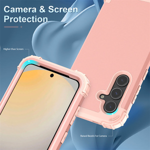 Custodia per <span class=keywords><strong>Samsung</strong></span> Galaxy S25 S24 S23 S22 <span class=keywords><strong>S21</strong></span> Ultra <span class=keywords><strong>FE</strong></span> + Protezione Completa 3 in 1 Ibrida in PC Rigido e Silicone Resistente con Paraurti Rinforzato - Product Image 4