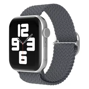 55 Gekleurde Stretch Verstelbare Nylon Gevlochten Horlogeband Met Sluiting Zachte Elastische Geweven Band Armband Voor Apple Watch