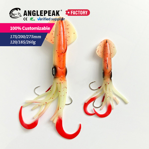Esca Morbida a Forma <span class=keywords><strong>di</strong></span> Polpo 17.5cm 20cm 27.5cm, Affondante in Metallo+PVC, Esca da Traina con Piombo Interno, Jig per <span class=keywords><strong>Calamari</strong></span> Resistente per Marlin - Product Image 1