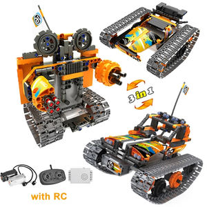3 en 1 RC moteur Auto Buggy véhicules tout-terrain <span class=keywords><strong>Robot</strong></span> pistes créateur technique vitesse sable course voiture ville blocs de construction jouets pour enfants - Product Image 4
