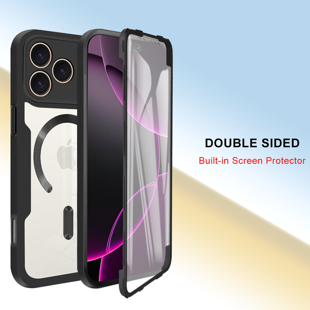 For iPhone 17 PRO MAX case with Built-in Screen S26 U Protector 360 Full Cover Magnetic Apple 16 Transparent Anti-drop 15