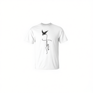 T-shirt unisexe à manches courtes avec croix de la foi chrétienne et col rond, cadeaux religieux pour l'église, imprimé en sérigraphie - Product Image 2