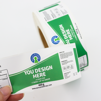 Etiquettes personnalisées avec logo de marque privée Etiquettes en rouleau imperméables Autocollants imprimés aux UV Etiquettes d'emballage auto-adhésives