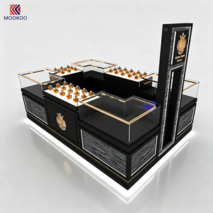 Comptoir de présentation de bijoux de luxe pour centre commercial, <span class=keywords><strong>vitrine</strong></span> en verre trempé avec éclairage LED, tour de logo lumineuse personnalisée pour centre commercial de vente au détail - Product Image 3