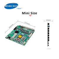 Carte mère 6 LAN LGA1155 DDR3 Max 32 Go HD VGA SATA2.0 MSATA3.0 ATX 5 USB 2 COM SIM pour applications réseau et pare-feu