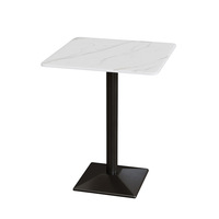 Ensemble de chaises de table à manger en PVC, design moderne et simple, table carrée multifonctionnelle pour salon de thé, cantine scolaire, restaurant