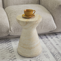 Table basse moderne en ciment de magnésie durable pour appartement et usage hospitalier