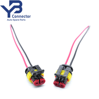 Connecteurs femelles 2 broches Superseal 1.5 série 282080-1 avec câbles de raccordement pour Honda
