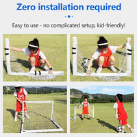Kit de buts de football pour enfants Kit de filets de football pliables pour l'entraînement des enfants Mini buts de football pop up