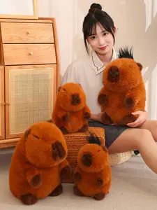 Vente chaude de haute qualité simulation de fourrure longue amérique du sud jouets capybara en peluche