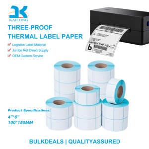 Rotolo Jumbo di Carta Termica Diretta Autoadesiva per Etichette di Spedizione, per Stampa di Etichette per Corrieri e Logistica, Vendita all'Ingrosso per Fabbriche - Product Image 1