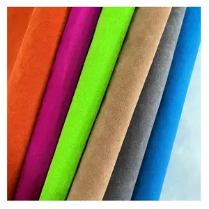 Wholesale high quality soft flocking fabric for sofa home textile upholstery blankets cushion