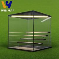Vitrina Acrílica Antipolvo con Luces LED para PopMart Blind Boxes - Exhibidor Coleccionable Escalonado, Gabinete Sellado para Figuras