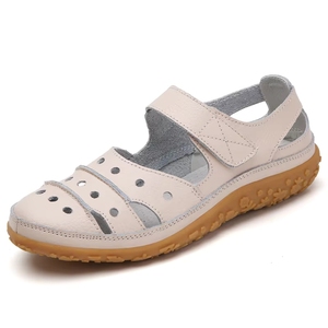 Nouveaux modèles <span class=keywords><strong>de</strong></span> <span class=keywords><strong>sandales</strong></span> plates d'été en <span class=keywords><strong>cuir</strong></span> pour femmes, idéales pour la <span class=keywords><strong>randonnée</strong></span> en extérieur, <span class=keywords><strong>de</strong></span> marque économique, vente en gros, chaussures chinoises <span class=keywords><strong>de</strong></span> haute qualité, grandes tailles USA - Product Image 1