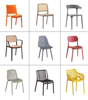 Chaises en plastique rotin PP Modern Leisure, empilables, pour bureaux, restauration, mariages, cuisines, cafés et hôtels EN581