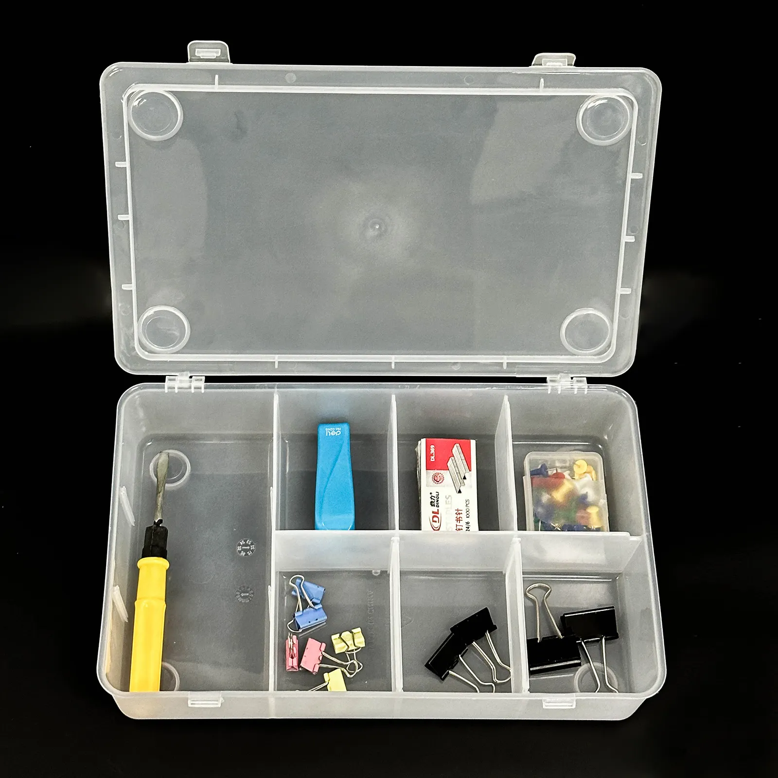 थोक घर भंडारण बॉक्स आयोजक उपकरण भागों मामले प्लास्टिक डिब्बे डिवाइडर के साथ हार्डवेयर बॉक्स