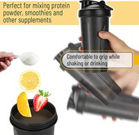 Bouteille Blnder anti-fuite de vente chaude pour la protéine Logo personnalisé 400ML 600Ml bouteille Shaker en plastique Gym