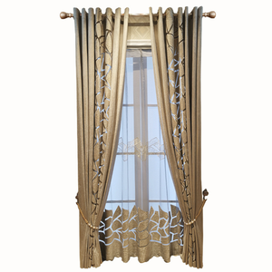 Rèm cửa xếp ly thêu hoa sang trọng, chất lượng cao, cản sáng, dùng cho nhà ở, văn phòng, khách sạn, bệnh viện - Product Image 4