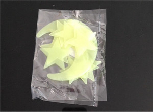 สติกเกอร์ติดผนังดาวเรืองแสงพระจันทร์,สติกเกอร์ติดผนัง DIY เรืองแสงในที่มืดสำหรับตกแต่งบ้านห้องนอนเรืองแสงในที่มืด - Product Image 2