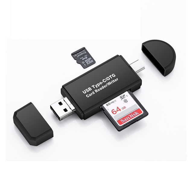 High Speed Two Card Slots Mobile PC OTG TF/SD Reader USB 2.0 Multi Function Card Reader Adapter Adaptor