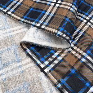 100% algodón suave check tartan reactiva impresa tela de franela para niños/niños camisa - Product Image 6