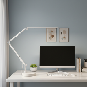 Lampe de bureau électrique LED nordique moderne, deux modes d'éclairage, contrôle tactile, bras long réglable, flexible, CRI élevé 95, éclairage grand angle - Product Image 5