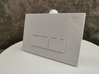 Panneau de réservoir de toilette à bouton poussoir de remerciement de l'eau plaque de chasse blanche pour réservoir dissimulé