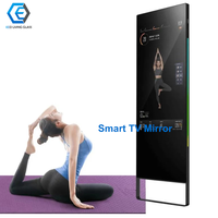 Espejo Inteligente para Baño con Pantalla Táctil LCD Rectangular de Diseño Moderno para Montar en la Pared, Espejo Mágico de Fitness Android