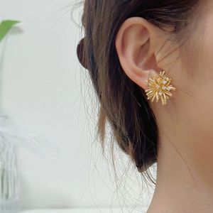 Серьги-гвоздики «Одуванчик», ретро-серьги, серьги-фейерверки из циркония - Product Image 3