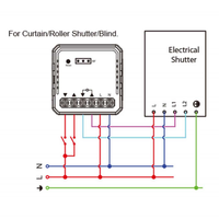Module de relais intelligent Larkkey Tuya Smart Life Zigbee pour le contrôle du moteur de stores et volets roulants, ouverture, arrêt, fermeture, 3 boutons