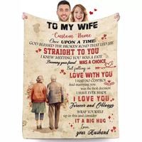Couverture en flanelle romantique à motifs de dessins animés, cadeau pour femme – Toutes saisons, mariage, anniversaire, Noël et Saint-Valentin