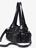 Nouveau Sac Fourre-tout Femme Tendance Style Millennial 2026 en Cuir Souple Texturé Grande Capacité Coton Porté Épaule ou Main