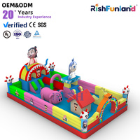 Château Gonflable Commercial Populaire avec Toboggan – Aire de Jeux Gonflable Extérieure pour Enfants – Équipement de Parc d'Attractions