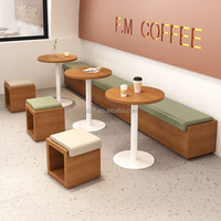Ensemble de table et chaise pour restaurant Commercial, combinaison de table et de chaise, salle de café à lumière impériale, ensemble de meubles pour café et bar